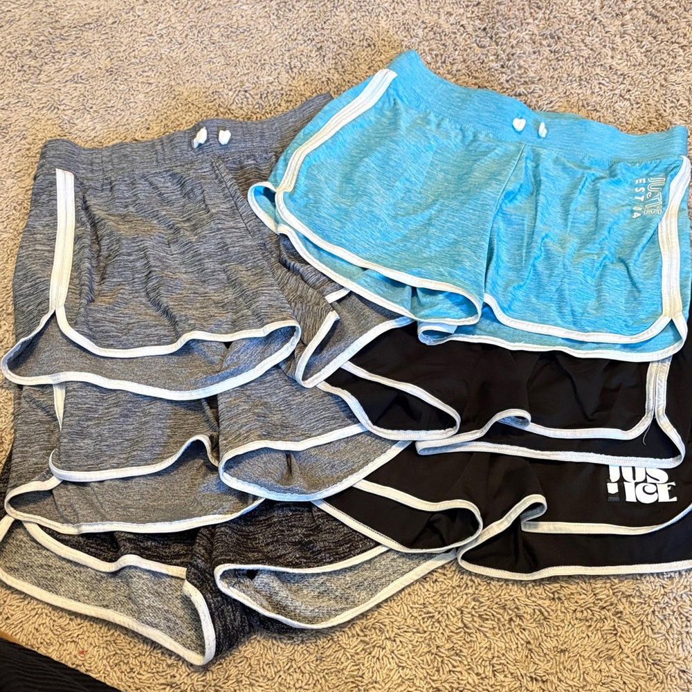 Lot of 6 Justice shorts girls XL 16/18